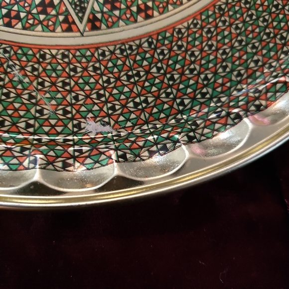 Octogram Fractal Tray / Tin Plate / Metal Dish / 9.5 " - Picture 11 of 11